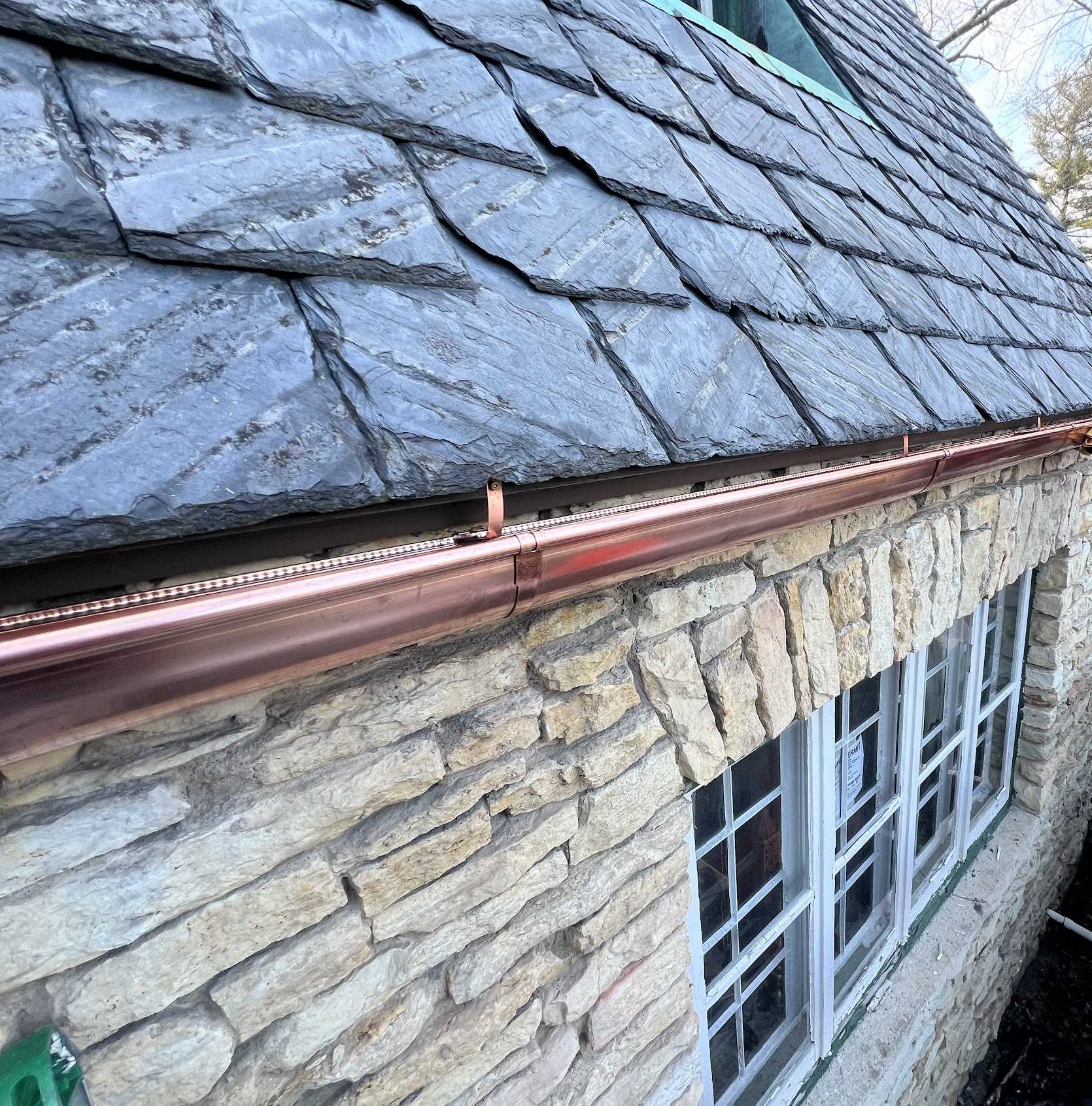 Copper gutter repair in Chicago by Pro Copper Gutters Chicago